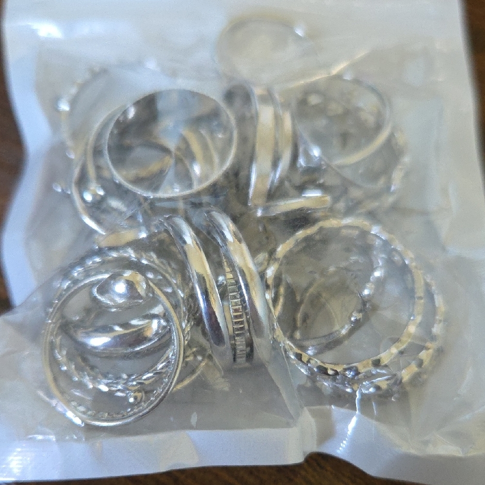 Silvertone Ring Set #3